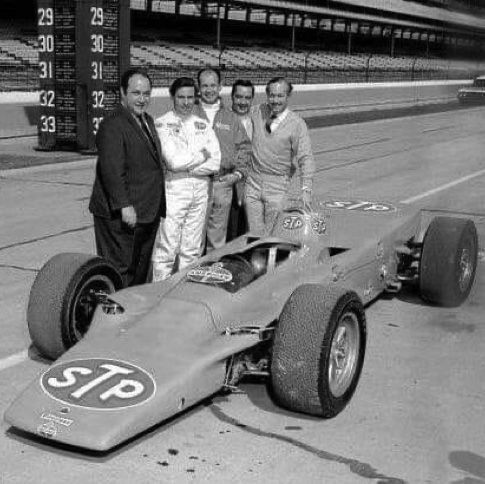 Andy Granatelli, Jim Clark, Parnelli Jones, Mr. X?..., Colin Chapman